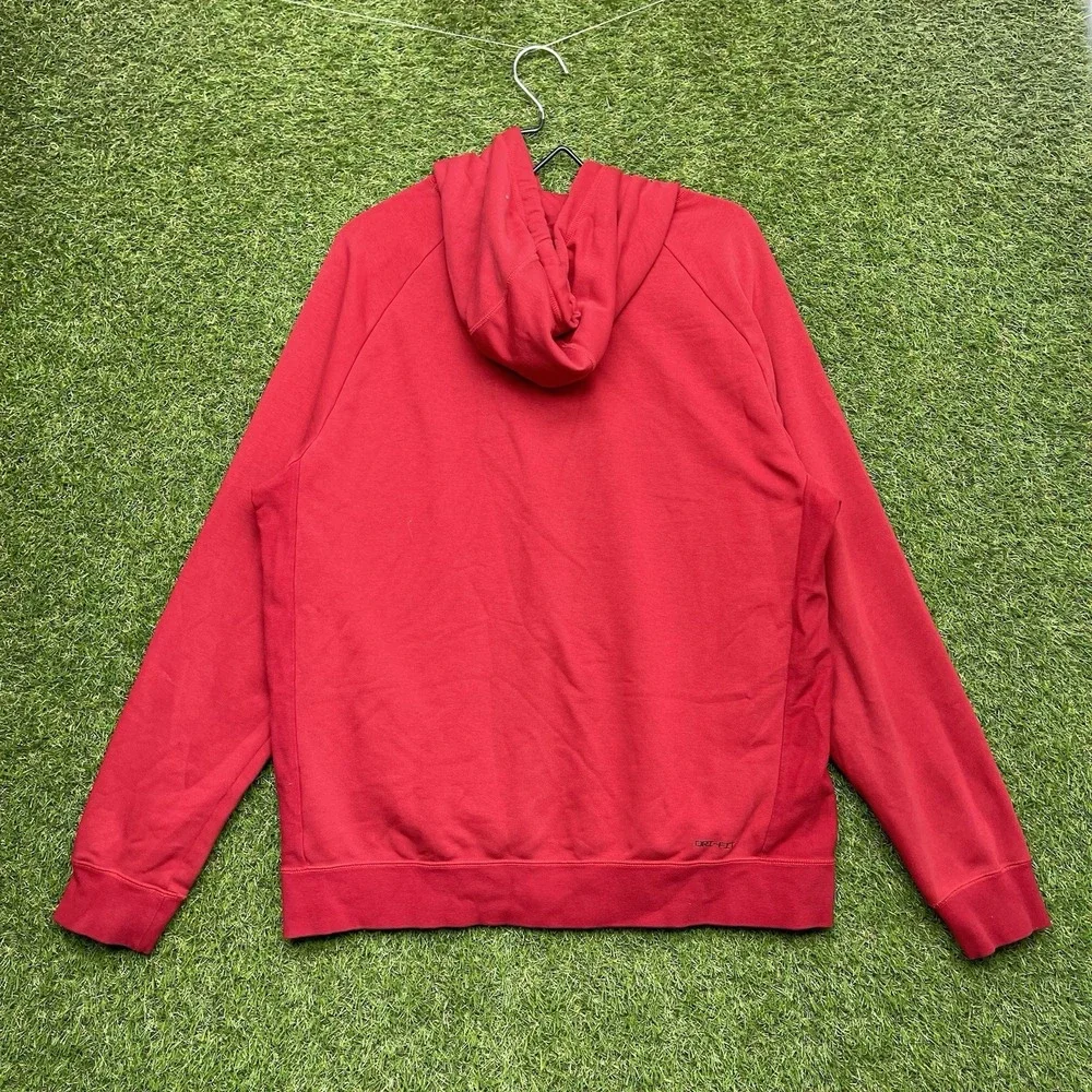 Air Jordan Hoodie Mens Large Red Fleece Hooded Sweatshirt Jumpman Logo Flight